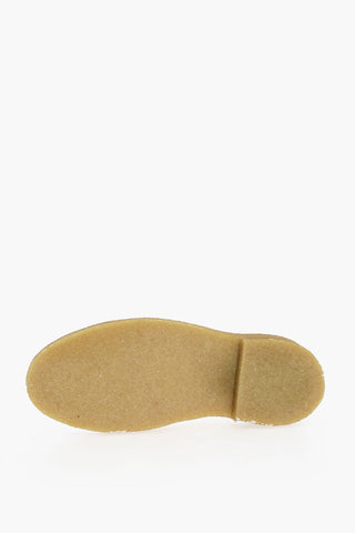 Suede Leather Desert Boos With Rubber Sole