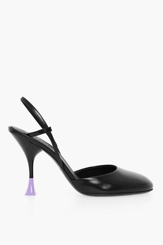 Sandali In Pelle Con Tacco A Rocchetto 11 cm