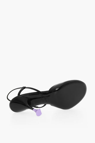 Sandali In Pelle Con Tacco A Rocchetto 11 cm