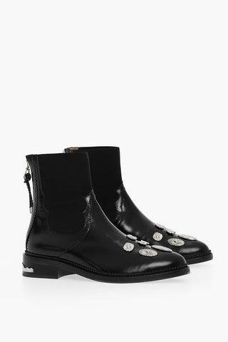 Leather Boots Embelished with Plaques