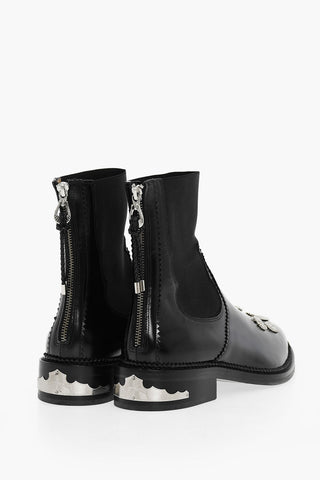 Leather Boots Embelished with Plaques