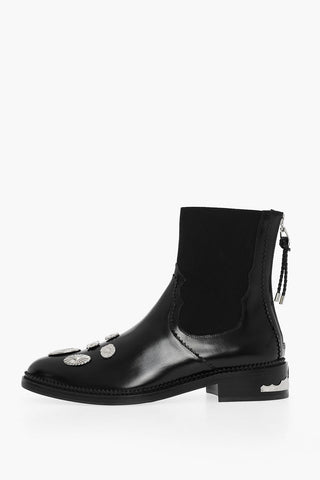 Leather Boots Embelished with Plaques