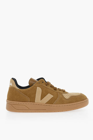Sneakers Low-top In Pelle Scamosciata Con Suola in Gomma