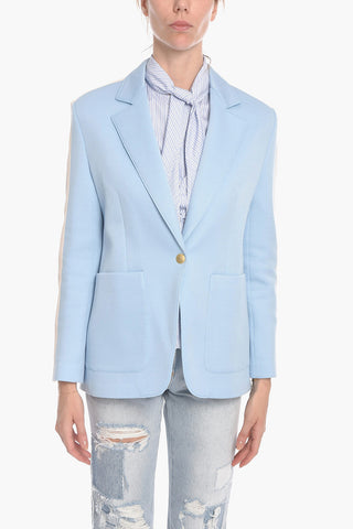 Jersey MILANO TRACK Single-breasted Blazer with Contrasting Bands