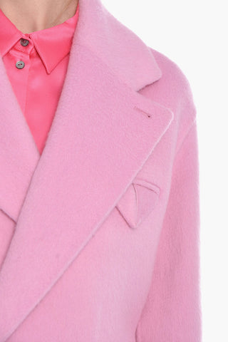 Wool-blend Double-breasted Coat