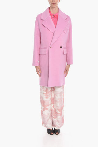Wool-blend Double-breasted Coat
