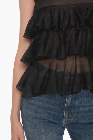 Top in Maglia a Balze