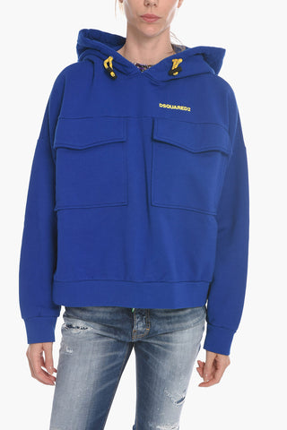 Felpa Hoodie con Tasche con Aletta