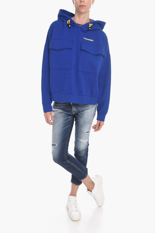 Felpa Hoodie con Tasche con Aletta
