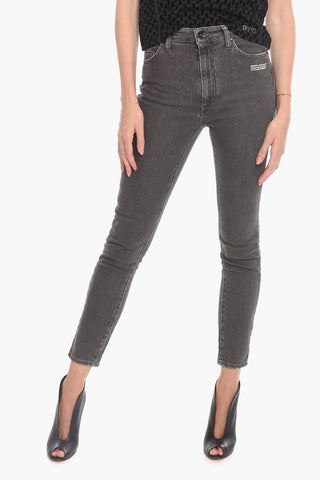 PERMANENT Skinny Fit Denims with Logo Patch 13cm
