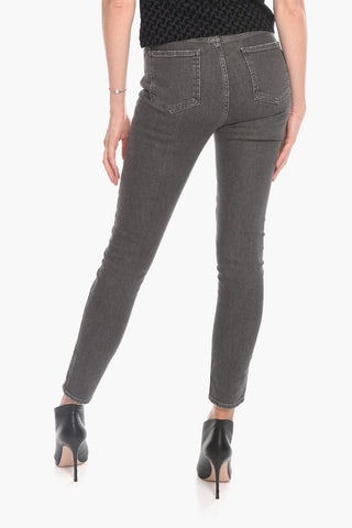 PERMANENT Skinny Fit Denims with Logo Patch 13cm