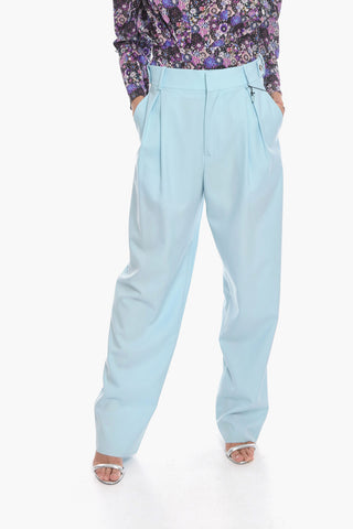 Pantaloni Sartoriali a Une pince in Twill di Lana