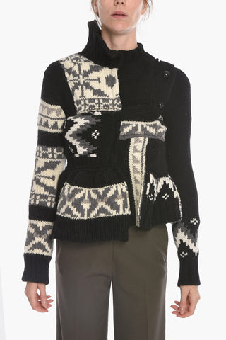 Maglione Asimmetrico NORDIC con Patchwork