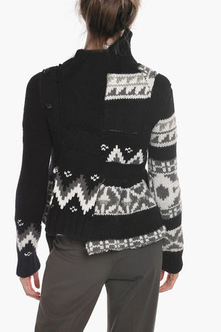 Maglione Asimmetrico NORDIC con Patchwork