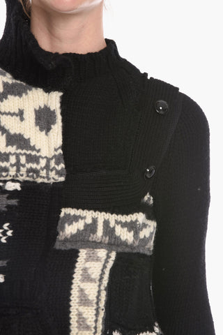 Maglione Asimmetrico NORDIC con Patchwork