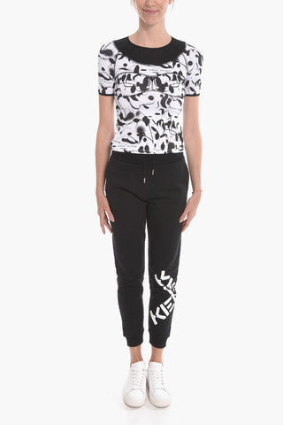 Printed logo Joggers With drawstrings