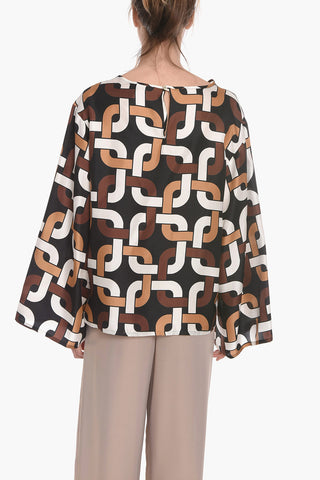 Silk BRIANA Blouse with Bell Sleeves