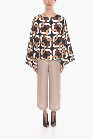 Silk BRIANA Blouse with Bell Sleeves