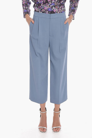 Wide-leg Trousers with Front Pleats