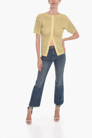 Mesh Crewneck Sweather with Glittery Effect