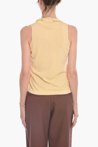 Sleeveless Top with V-neckline