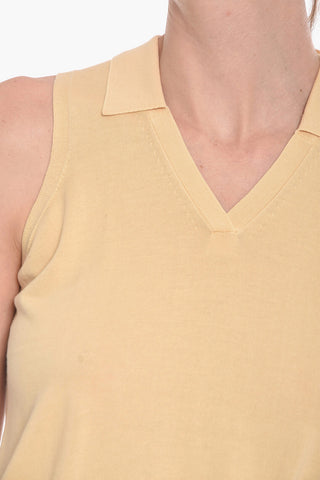 Sleeveless Top with V-neckline