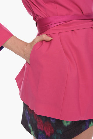 Blazer a Kimono in Misto Lana Vergine