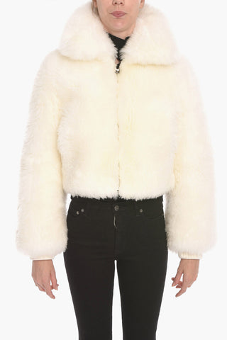 Giubbotto Shearling Crop in Vera Pelliccia