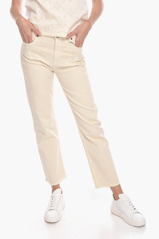 Straight-leg IBIZA Denims with Embroidery 20cm