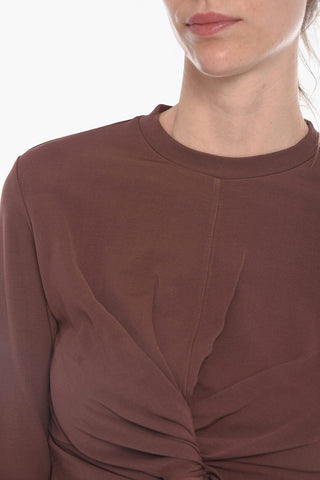 T-shirt a Maniche Lunghe con Dettaglio Nodo