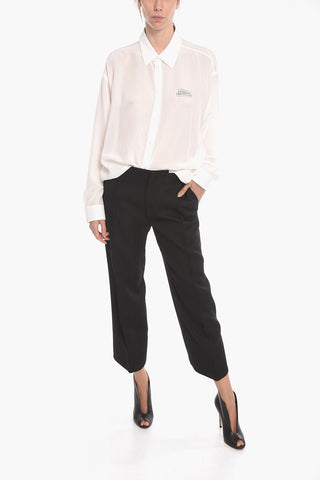 Double-canvas Pants with Asymmetric Hems