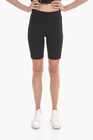 Shorts Biker con Chiusura a Zip Laterale
