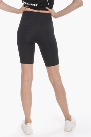 Shorts Biker con Chiusura a Zip Laterale