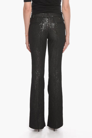 Pantaloni ELJAS in Paillettes con Spacchi sul Fondo