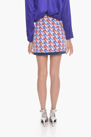 Minigonna in Misto Lana con Cut Out sul Fondo
