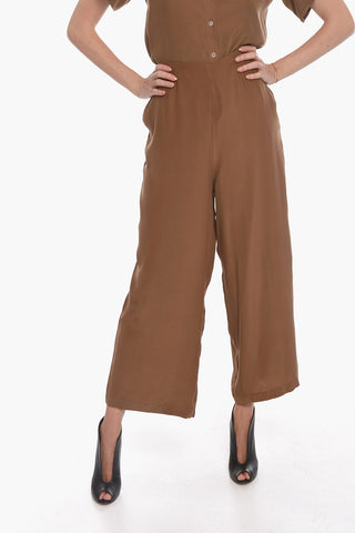SIlk PAGE Flared Pants with Waist Drawstring