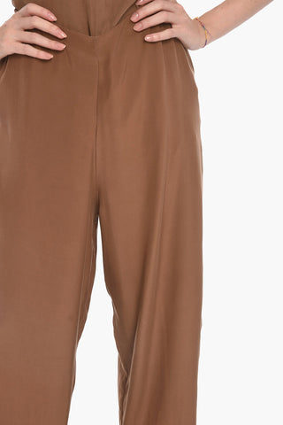 SIlk PAGE Flared Pants with Waist Drawstring