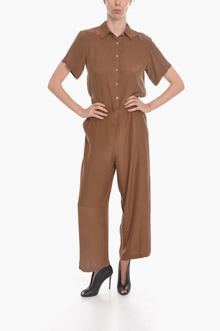 SIlk PAGE Flared Pants with Waist Drawstring