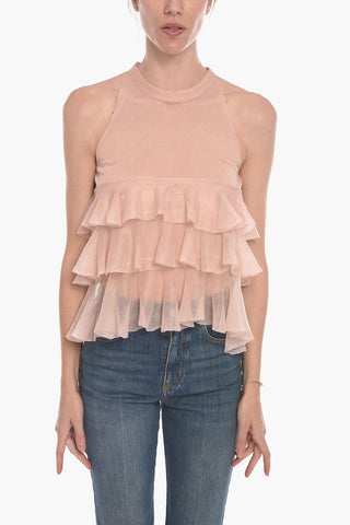 Flounced Knit Top