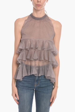 Flounced Knit Top