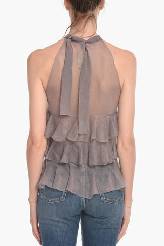 Top in Maglia a Balze