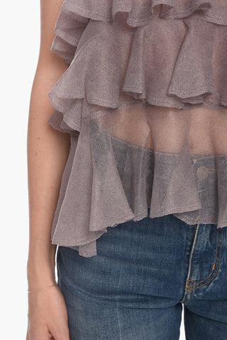 Top in Maglia a Balze