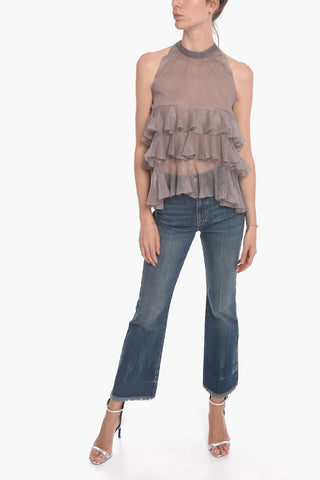 Top in Maglia a Balze