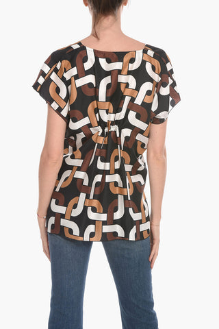 Blusa TASHA in Seta con Dettagli Arricciato