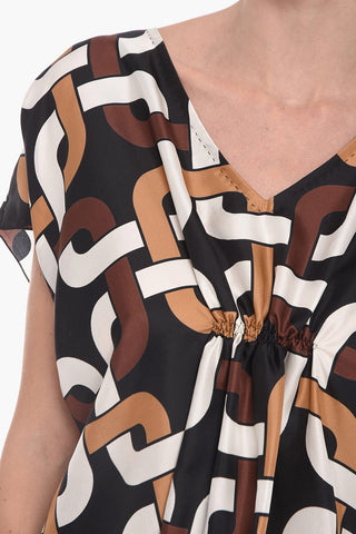 Silk TASHA Blouse with Ruched Detailing