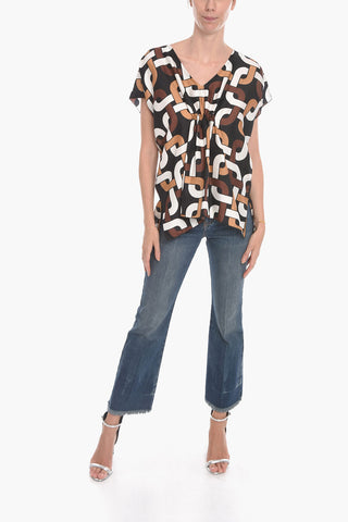 Silk TASHA Blouse with Ruched Detailing