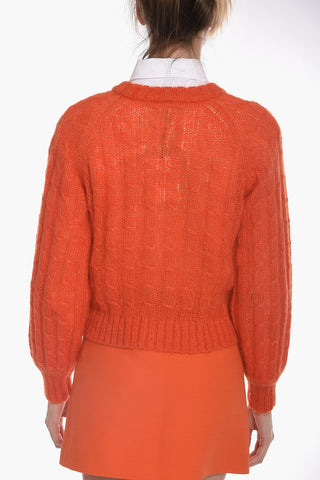 Mohair-blend Cardigan with Decorative Buttons