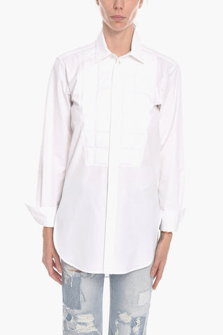 Cotton-poplin Shirt with Quilted-detail