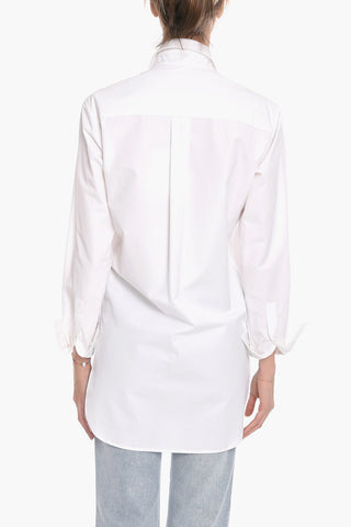 Cotton-poplin Shirt with Quilted-detail