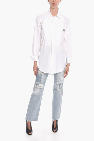 Cotton-poplin Shirt with Quilted-detail